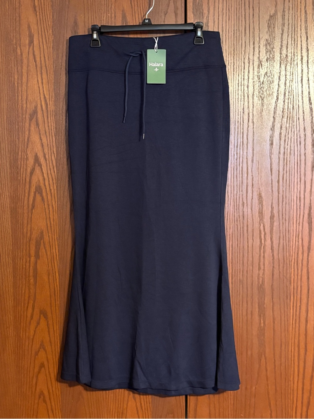 HALARA Navy Drawstring Maxi Skirt with Waist Tie